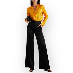 Alice + Olivia wide leg satin trouser pants size 0